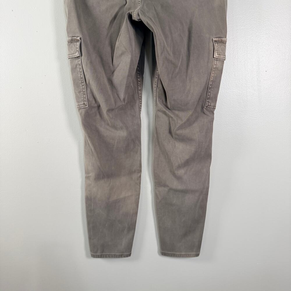 Spanx Twill Skinny Ankle Cargo Pants Green Stretch High Waist Womens Size L - Picture 8 of 10